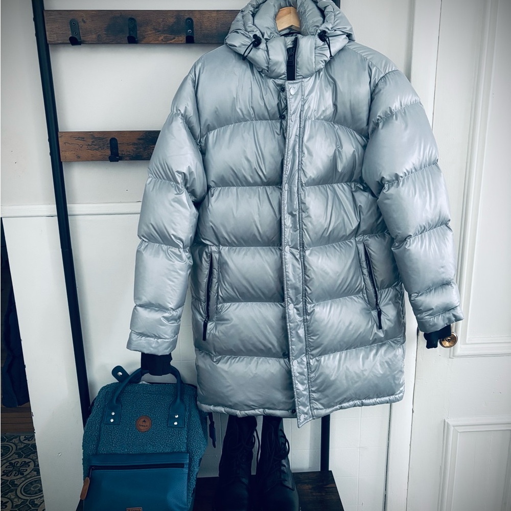 Aritzia Silver Super Puff
